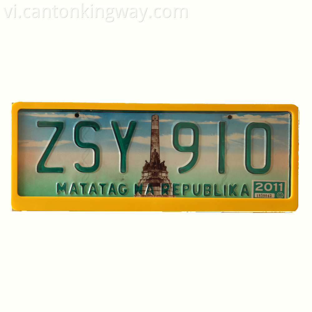 Abs License Plate Frame 400x152mm With License Plate